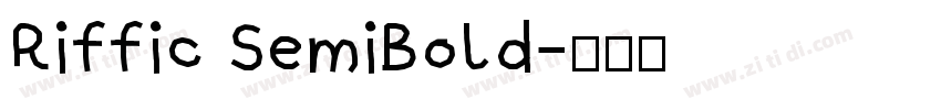 Riffic SemiBold字体转换
